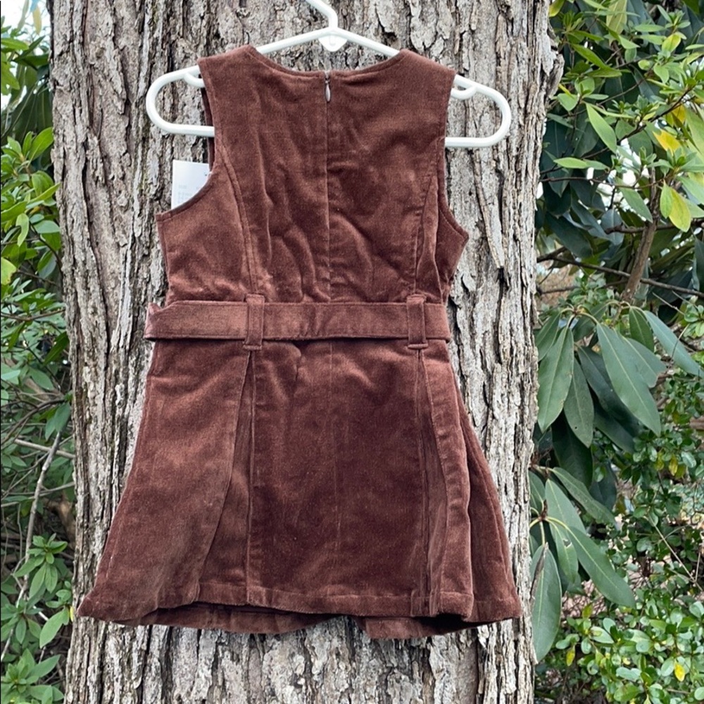 NWT Little Legends Velour Brown Jumper Tie Waist
